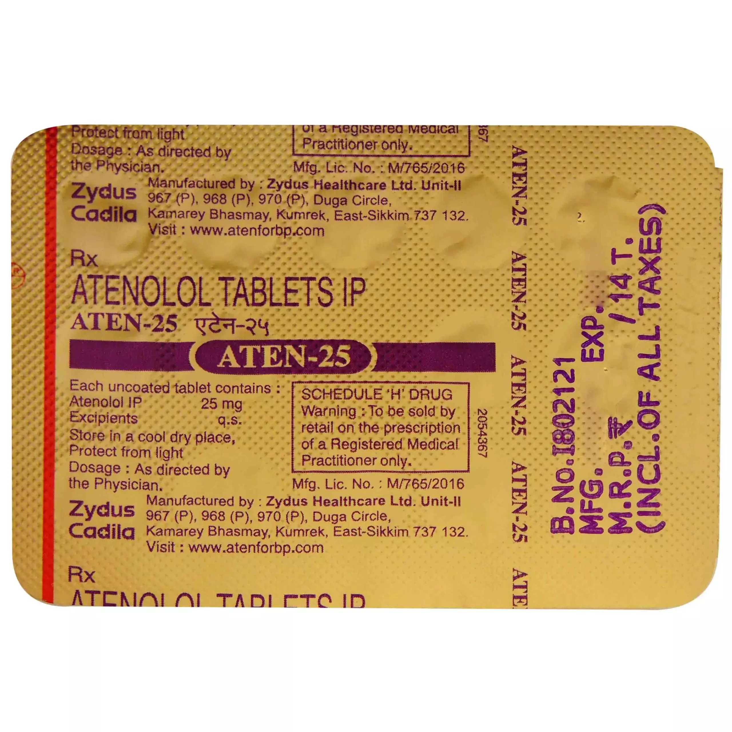 ATEN 25MG 1X14