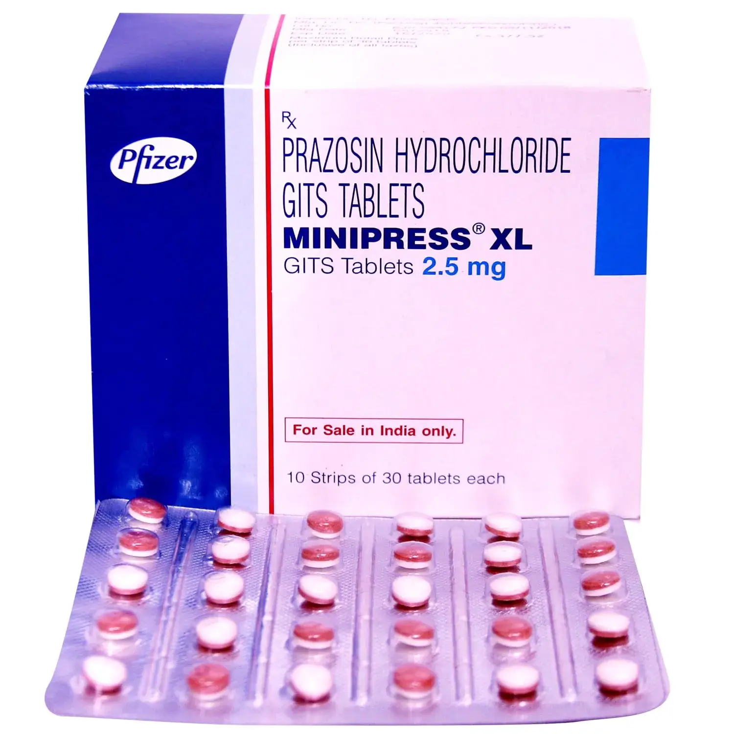 Minipress XL 2.5mg Tablet 30s