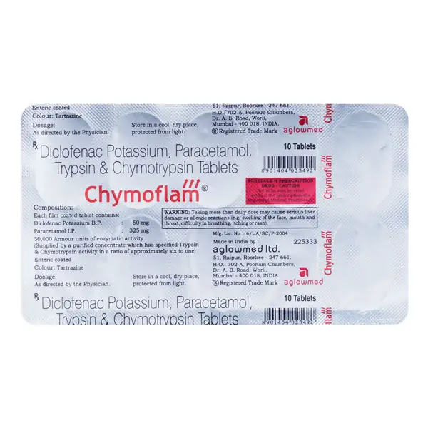 Chymoflam 50mg/5000IU Tablet 10s