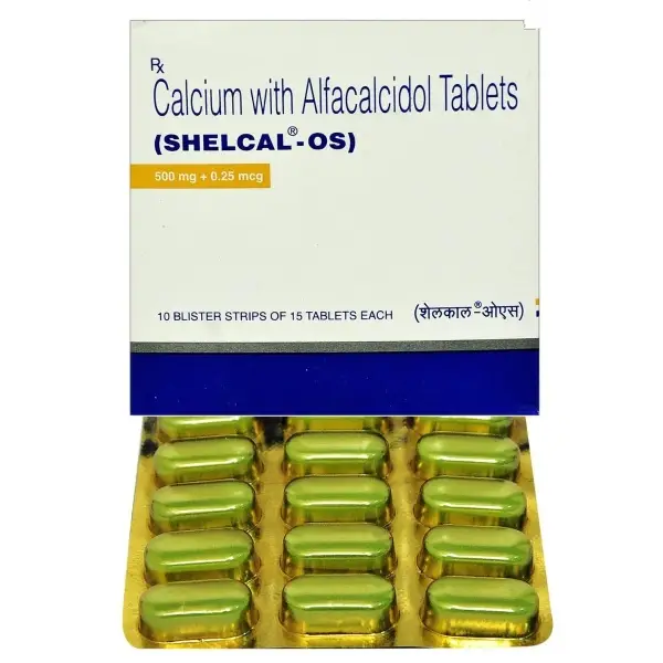 Shelcal OS 500mg/0.25mg Tablet 15s