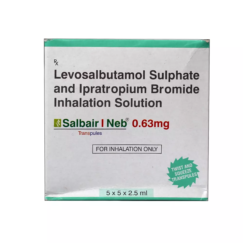 Buy SALBAIR-I NEB 0.63MG TRANSPULES 2.5ML Online, View Uses, Review ...