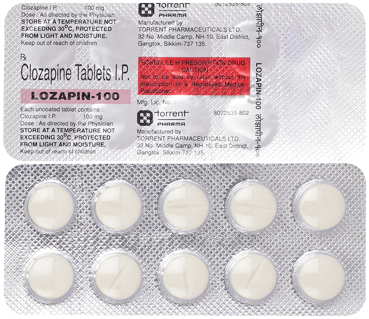 Lozapin 100mg Tablet