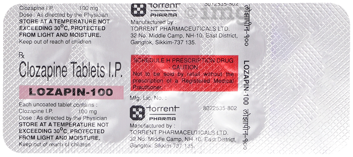 Lozapin 100mg Tablet