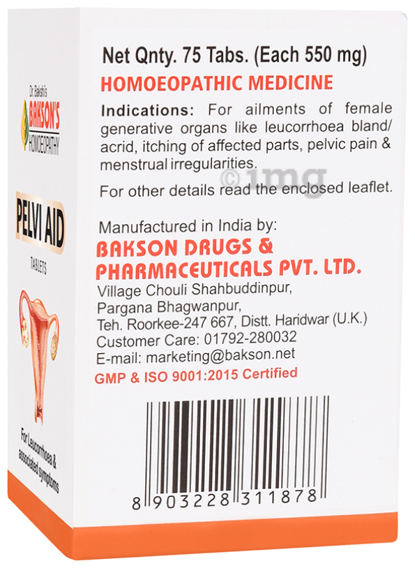 Bakson's Homeopathy Pelvi Aid Tablet