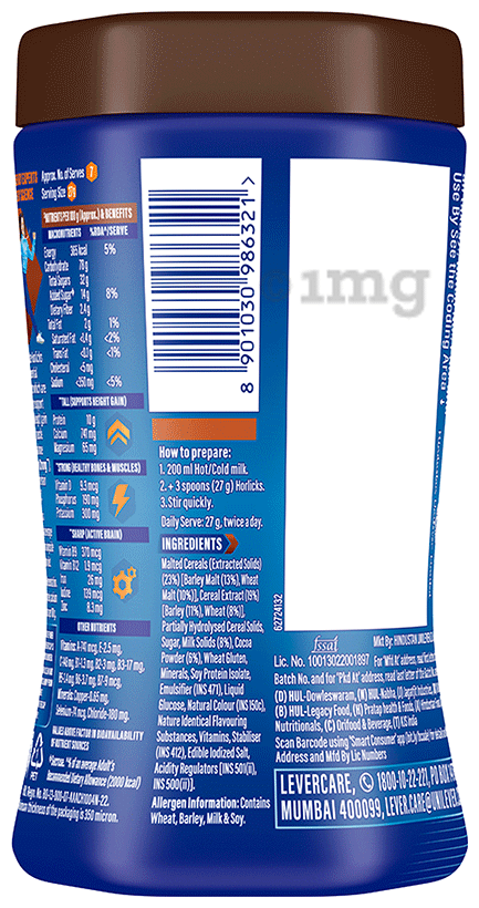 Horlicks Drink with Vitamin C, D & Zinc | For Bones & Metabolism | Flavour Chocolate Delight