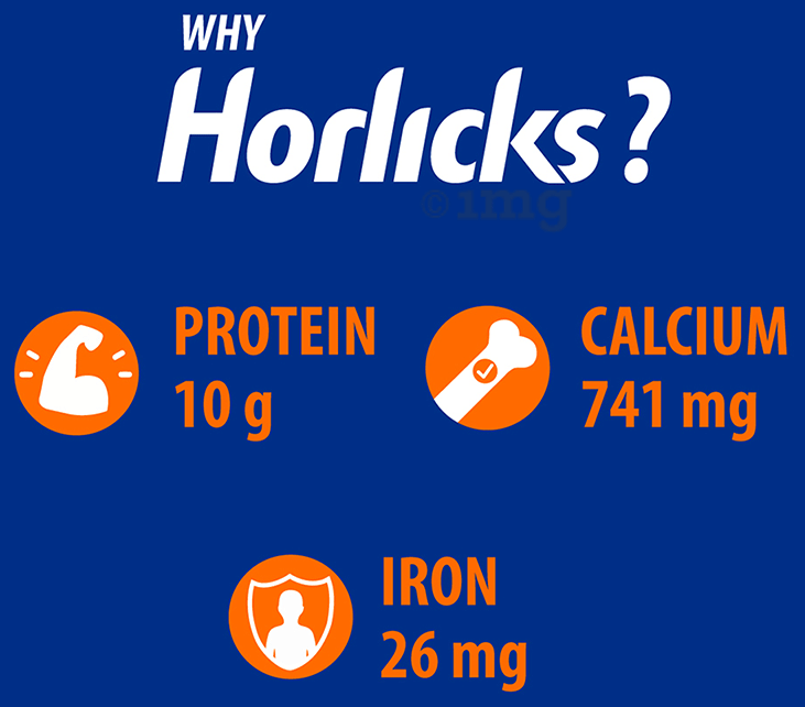 Horlicks Drink with Vitamin C, D & Zinc | For Bones & Metabolism | Flavour Chocolate Delight