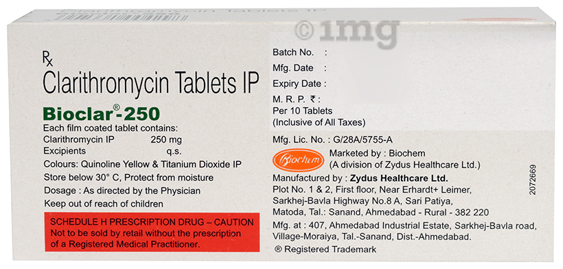 Bioclar 250mg Tablet