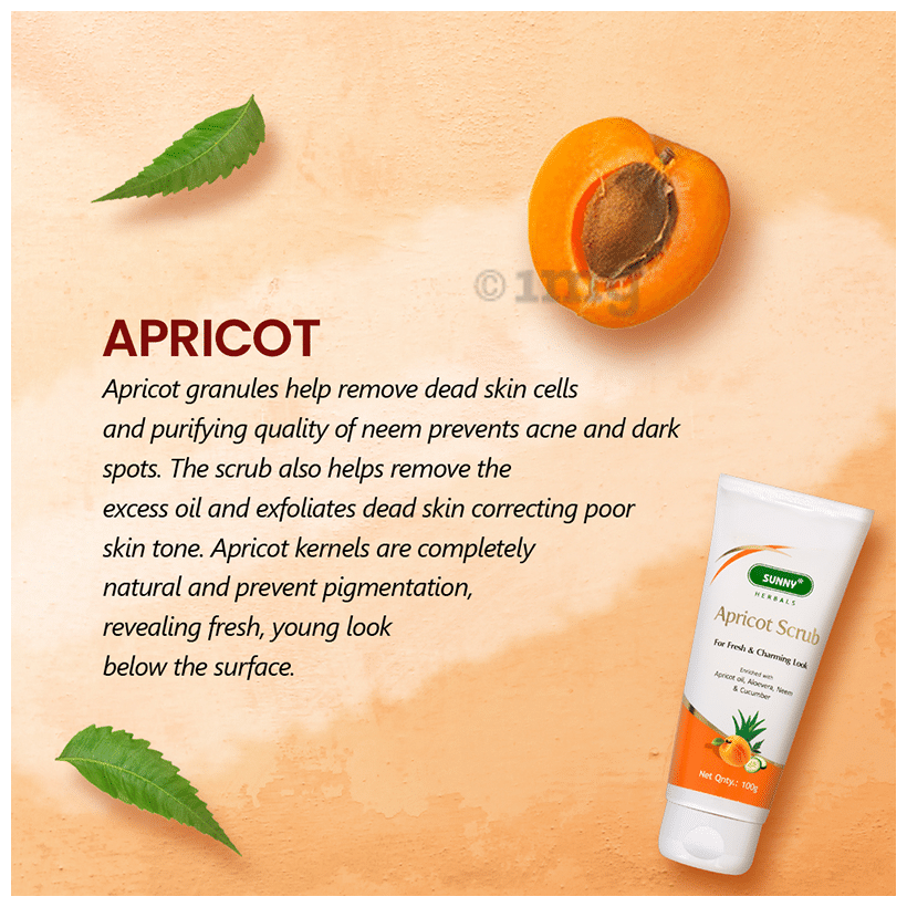 Sunny Herbals Apricot Aloevera with Neem & Cucumber Scrub