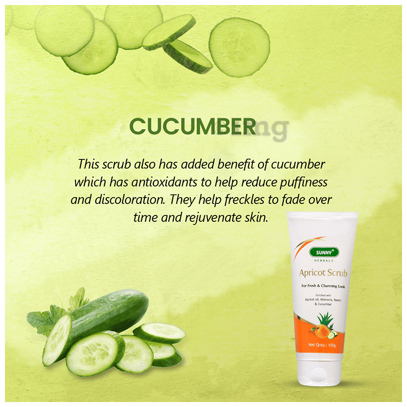 Sunny Herbals Apricot Aloevera with Neem & Cucumber Scrub