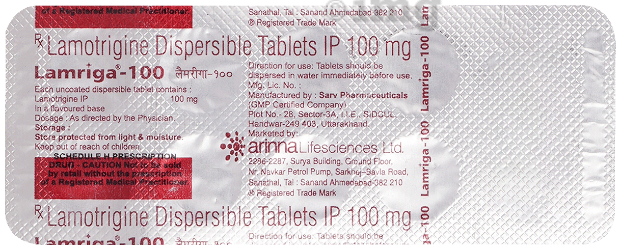 Lamriga 100mg Tablet DT