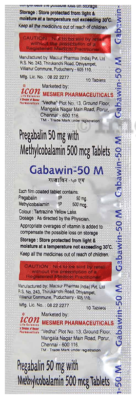 Gabawin 50M Tablet