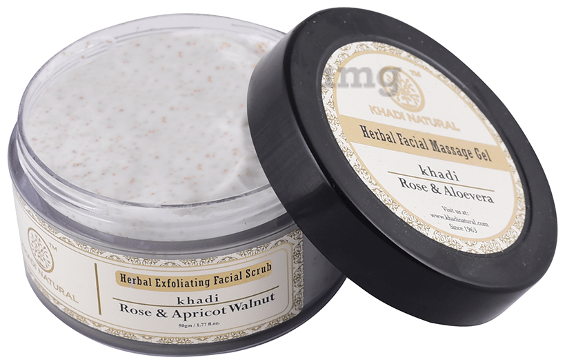 Khadi Naturals Rose, Apricot & Walnut Herbal Exfoliating Facial Scrub