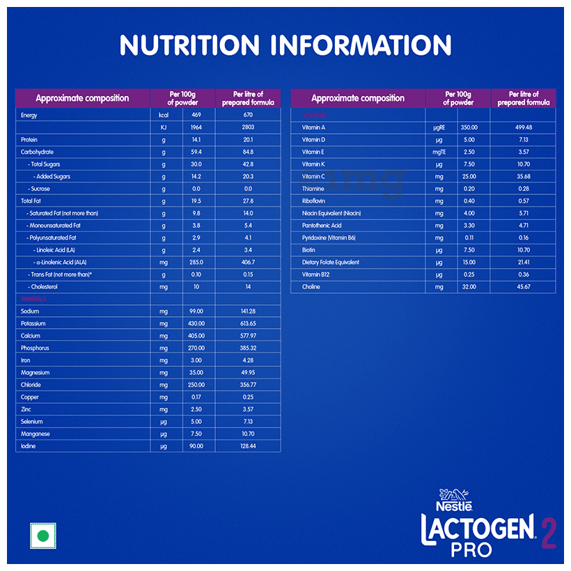 Nestle Lactogen Pro 2, Follow-Up Formula With Probiotic, After 6 Months Up To 12 Months | Powder Refill