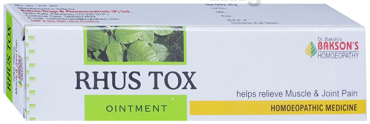 Bakson's Homeopathy Rhus Tox Ointment