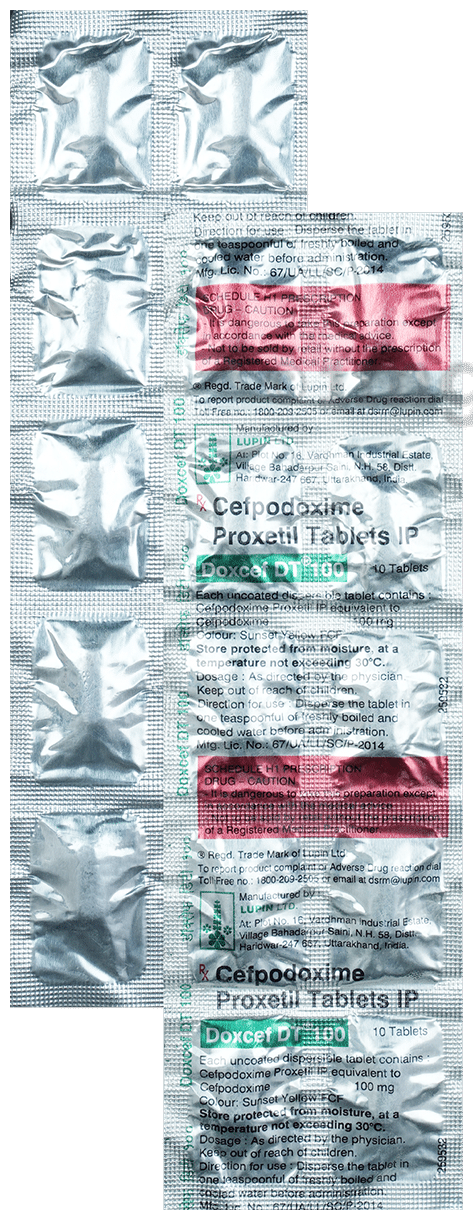 Doxcef 100mg Tablet DT