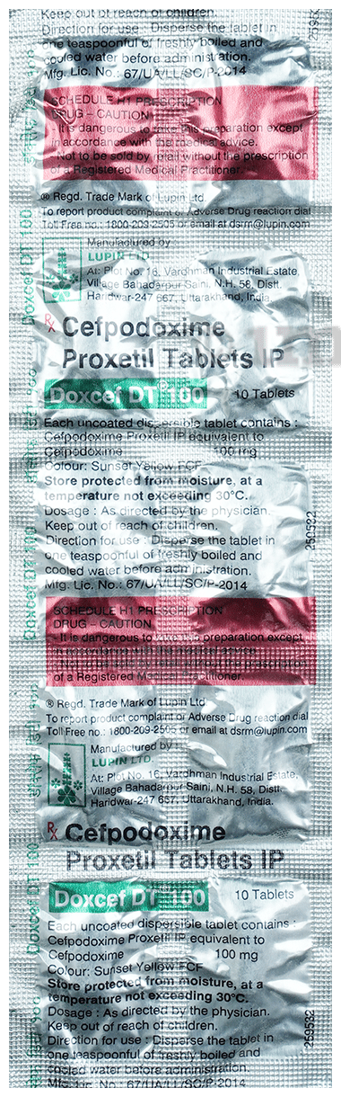 Doxcef 100mg Tablet DT