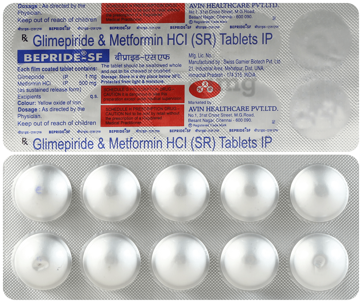 Bepride SF 1mg/500mg Tablet