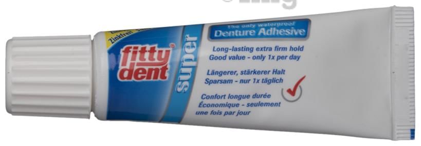 Fittydent Waterproof Denture Adhesive Cream | Zinc-Free