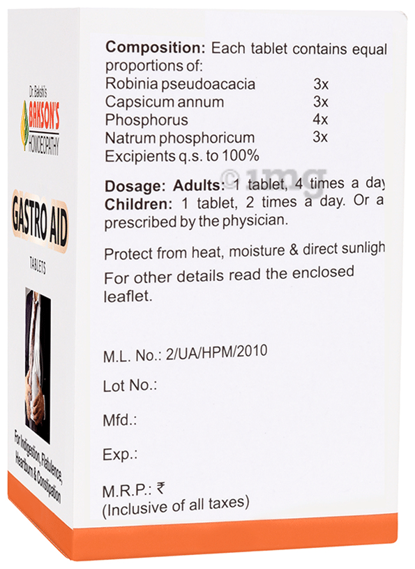 Bakson's Homeopathy Gastro Aid Tablet