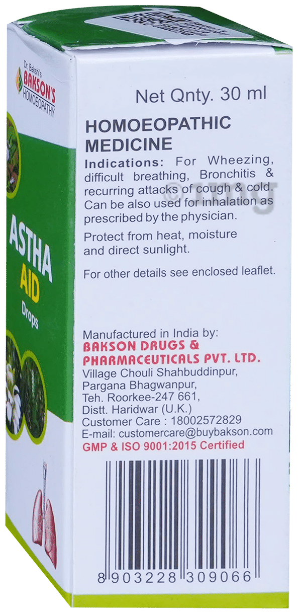 Bakson's Homeopathy Astha Aid Drop