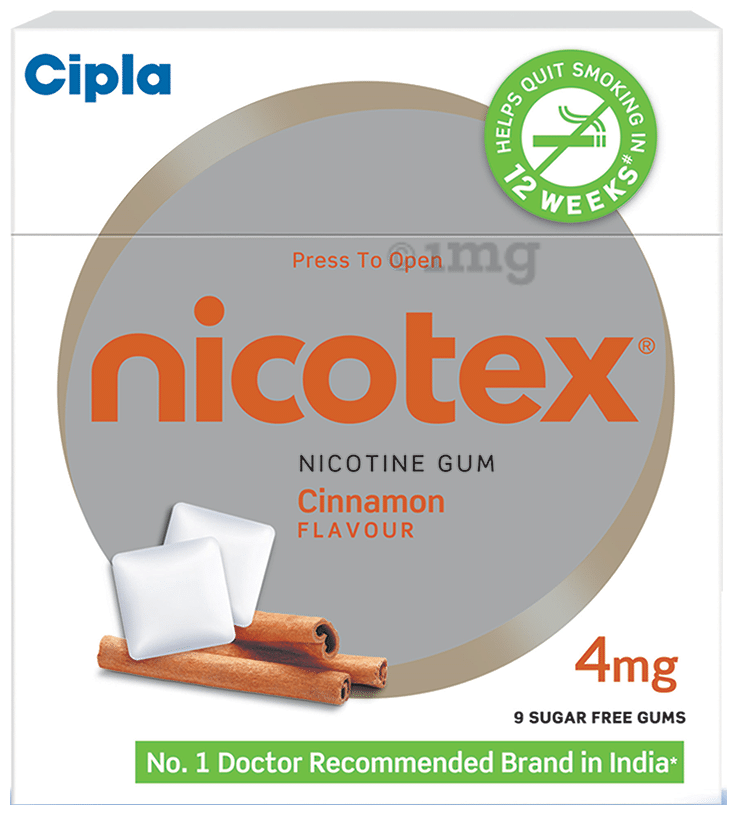 Nicotex 4mg Chewing Gums Cinnamon Sugar Free