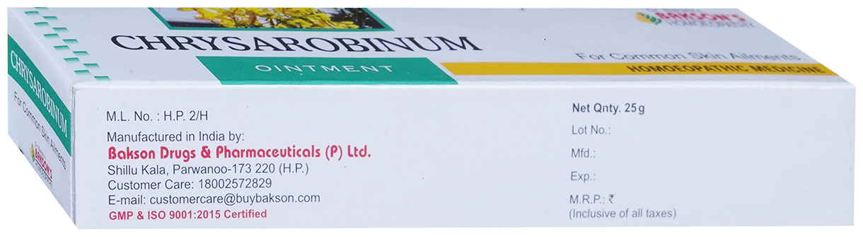 Bakson's Homeopathy Chrysarobinum Ointment