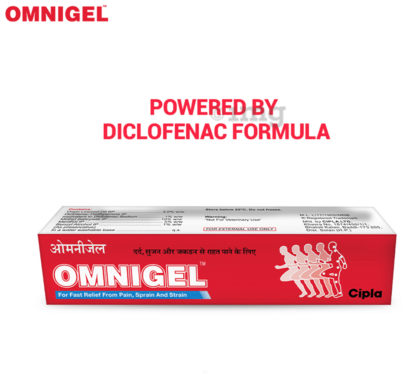 Omnigel | For Pain Relief From Sprain and Strain | Bone, Joint & Muscle Care