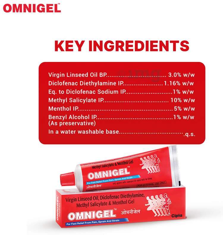 Omnigel | For Pain Relief From Sprain and Strain | Bone, Joint & Muscle Care