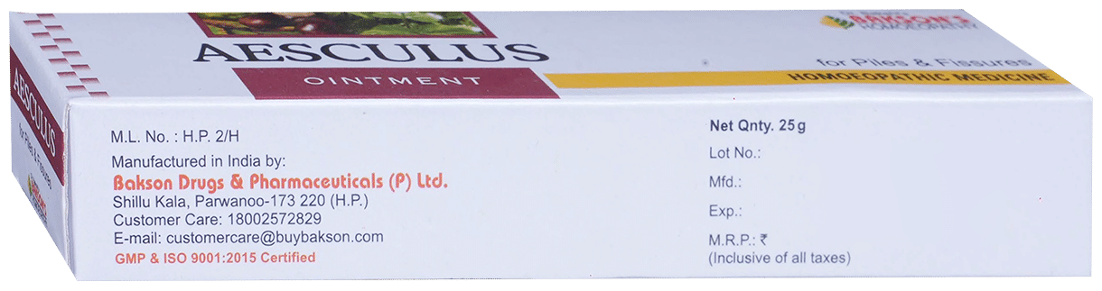 Bakson's Homeopathy Aesculus Ointment