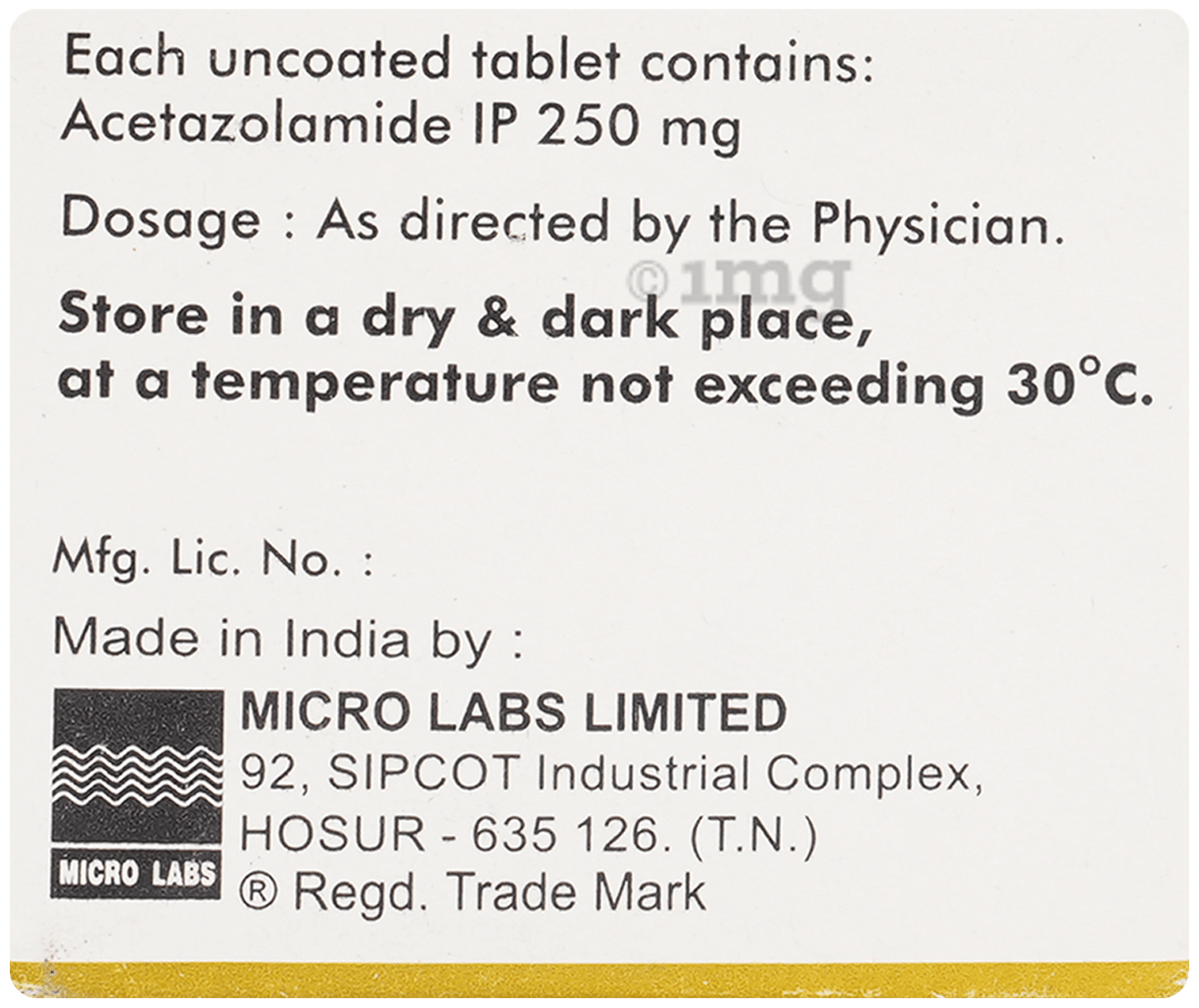 Acetamide 250mg Tablet