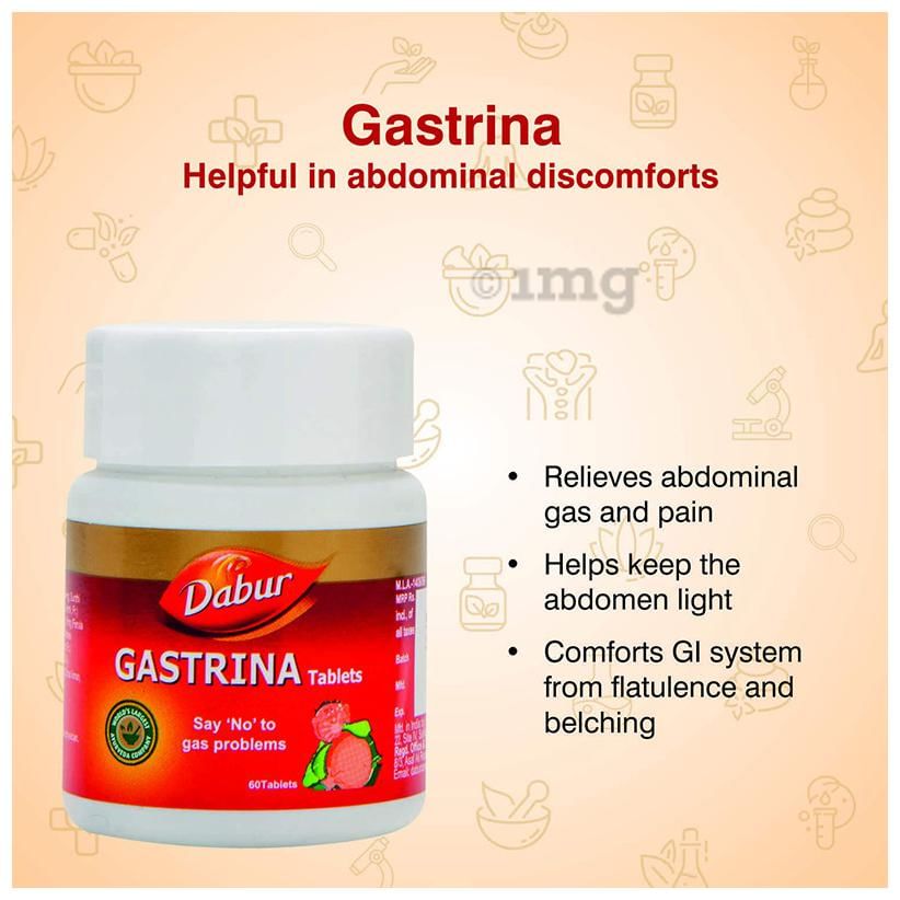 Dabur Gastrina Tablet | Relieves Abdominal Gas & Pain