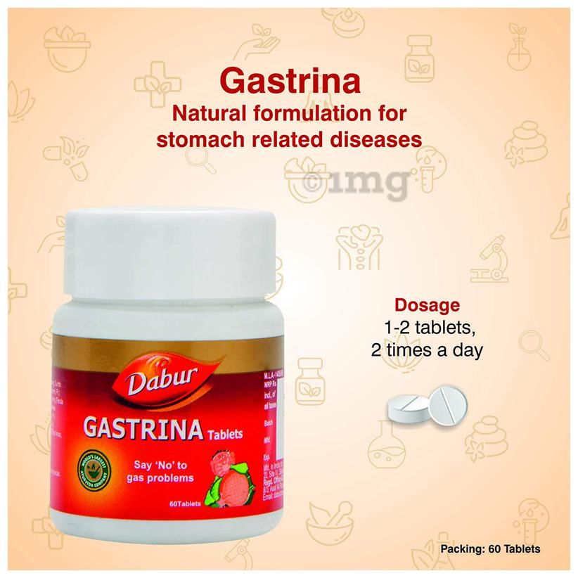 Dabur Gastrina Tablet | Relieves Abdominal Gas & Pain