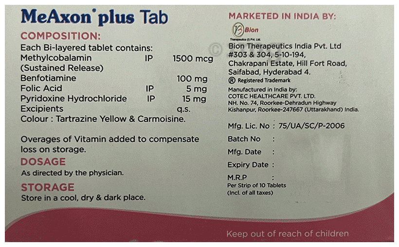 Meaxon Plus Tablet SR