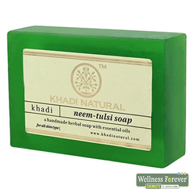 Buy KHADI NATURAL NEEM TULSI HANDMADE SOAP - 125GM Online, View Uses ...