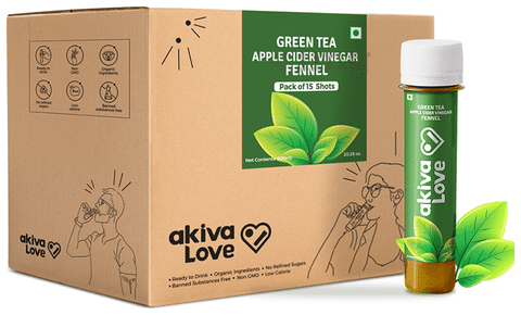 Akiva Green Tea Apple Cider Vinegar Drink (40ml Each)