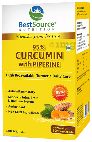 BestSource Nutrition 95% Curcumin with Piperine Veg Capsule