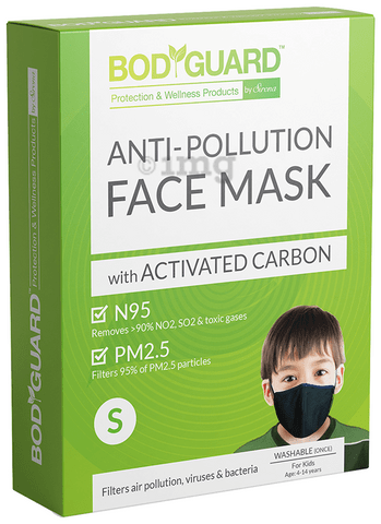 Bodyguard Anti Pollution Mask with Activated Carbon, N95 + PM2.5 (Kids)