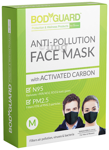 Bodyguard Anti-Pollution Mask with Activated Carbon, N95 + PM2.5 Medium