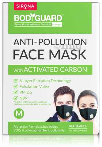 Bodyguard Anti-Pollution Mask with Activated Carbon, N99 + PM2.5 Medium