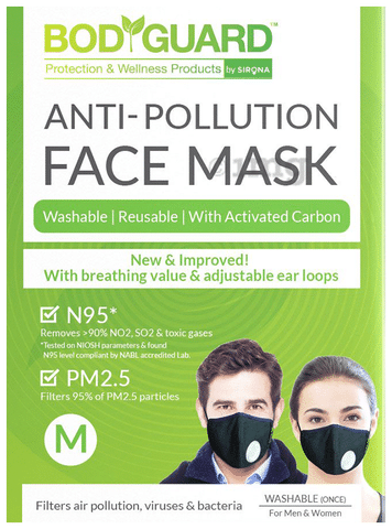 Bodyguard Medium N95 + PM2.5 Anti-Pollution Face Mask with Valve & Activated Carbon