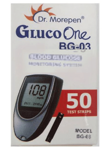 Dr Morepen Bg 03 Gluco One 50 Blood Glucose Test Strips W Upto 15 00
