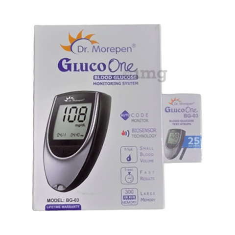 Dr Morepen Bg 03 Gluco One Glucose Monit Upto 17 Off 25 Test Str