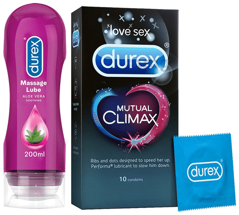 Durex Honeymoon Pack (Mutual Climax Condoms + Soothing Aloe Vera Lube)