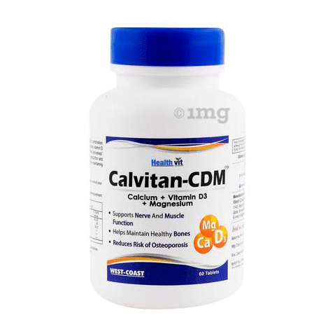 HealthVit Calvitan-CDM Calcium+VitaminD3+Magnesium Tablet