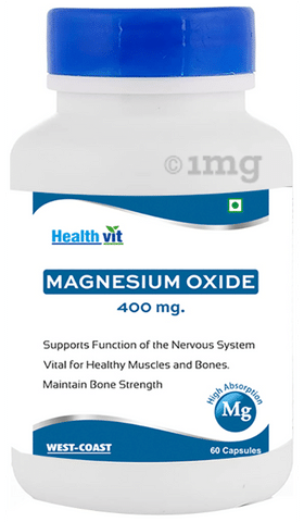 HealthVit Magnesium Oxide 400mg Capsule