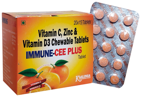 Kaalinga Pharmaceuticals Immune-Cee Plus Chewable Tablet Orange