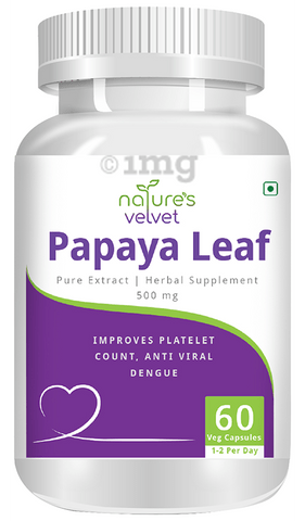 Nature's Velvet Papaya Leaf Extract 500mg Capsule