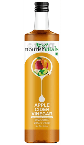 NourishVitals Apple Cider Vinegar with Ginger, Garlic, Lemon and Honey