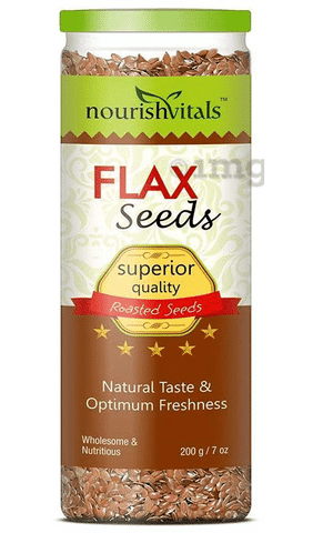 NourishVitals Flax Seeds Roasted