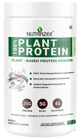 Nutrazee Natural 100% Plant-Based Protein Powder Natural Chocolate